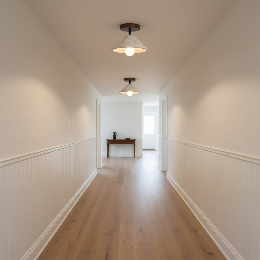 Bramwell Travertine Ceiling Lamp