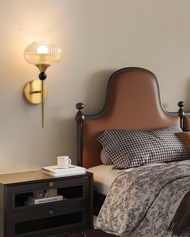 Thyr Ribbed Wall Sconce-Neutral Decor