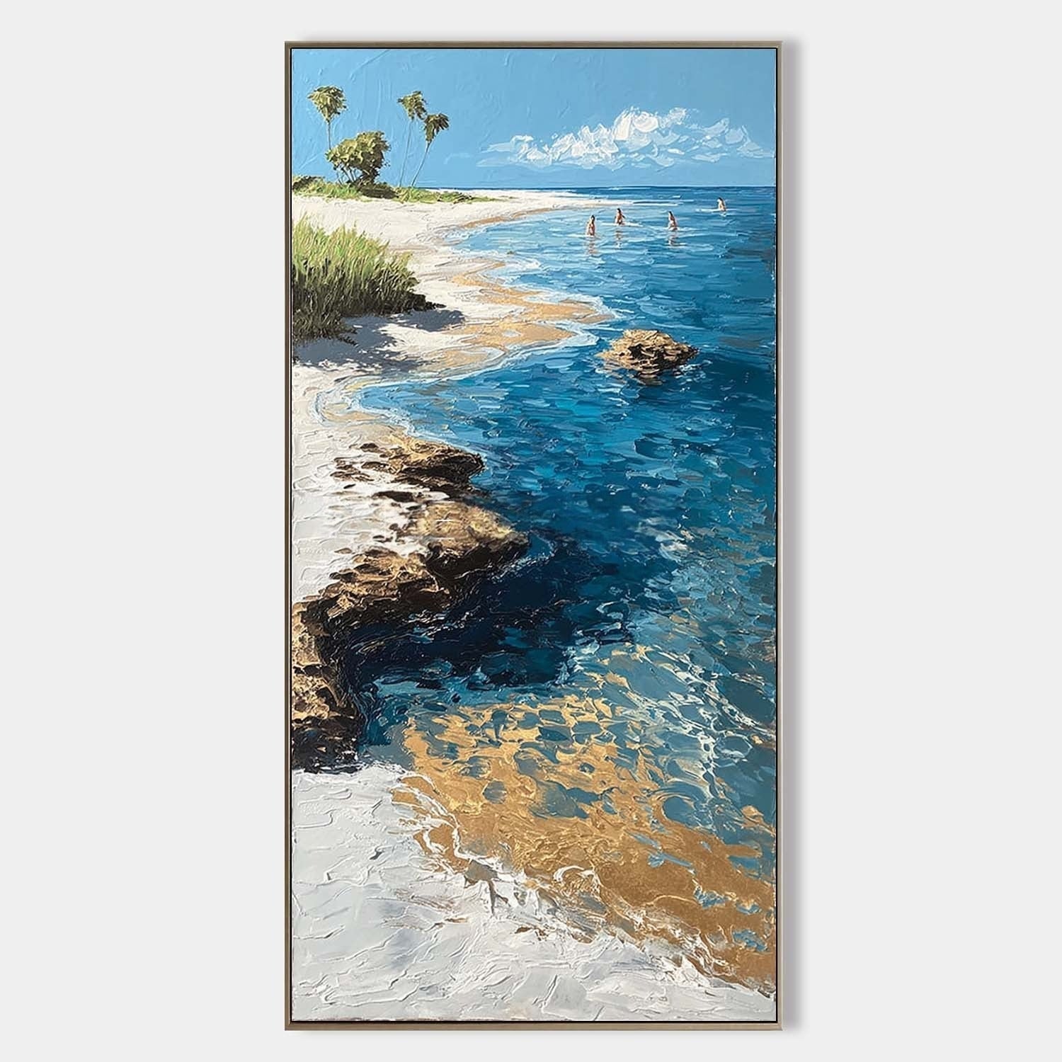 Wall Art Tropical Beach Coast Palm Trees - Neutralighting