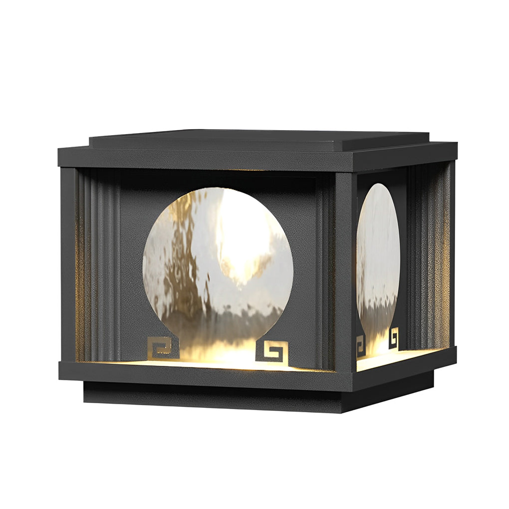 Mnica Square Round LED Outdoor Fence Post Lamp