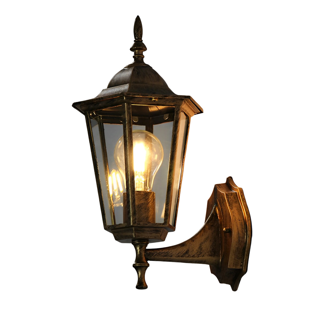Norris Retro Hexagonal Outdoor Lights Wall Lamp
