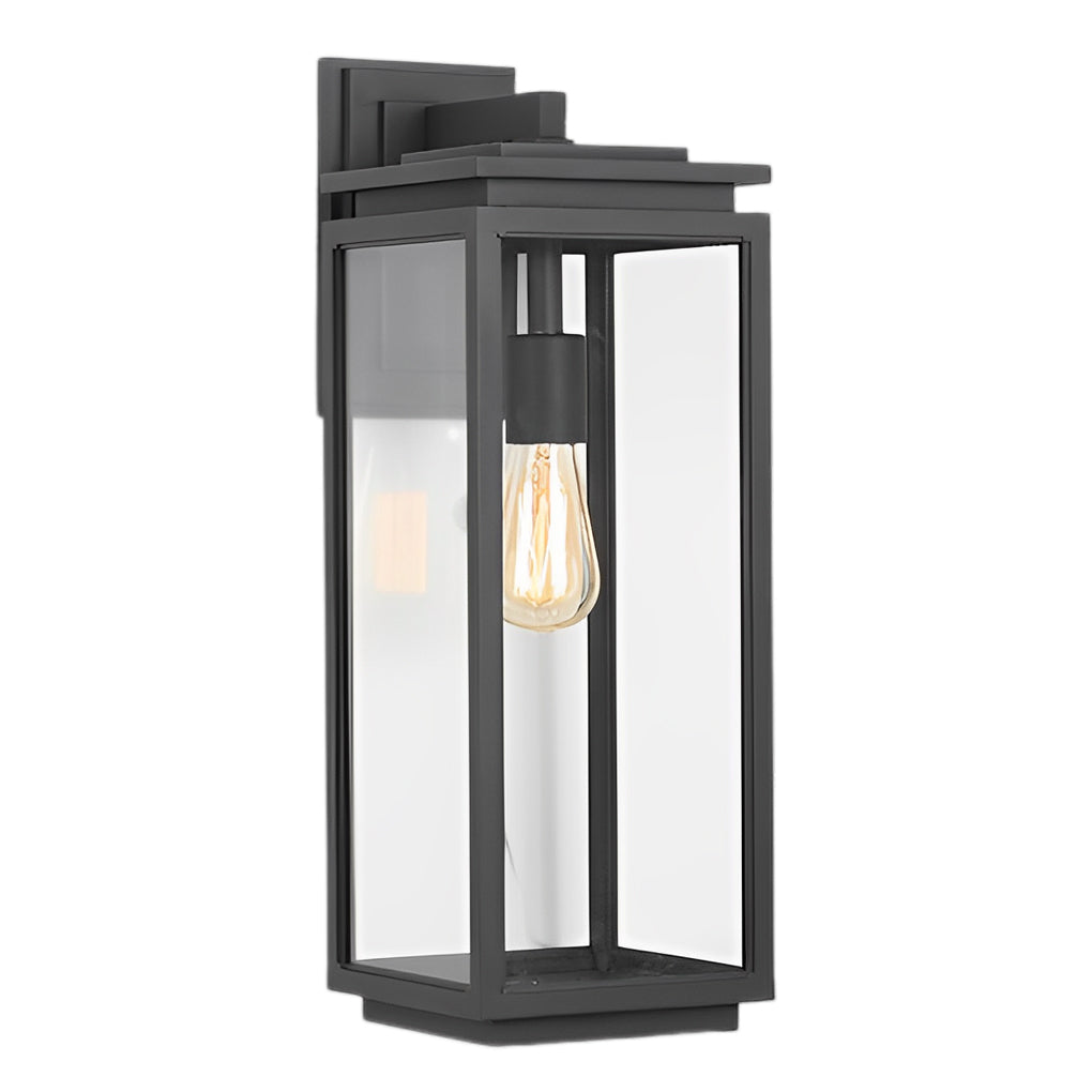 Jophine Rectangular Industrial Glass Outdoor Wall Lamp