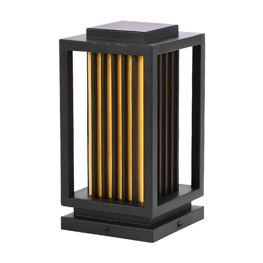 Faye Modern LED Cage Marble Outdoor Pathway Lawn Lights