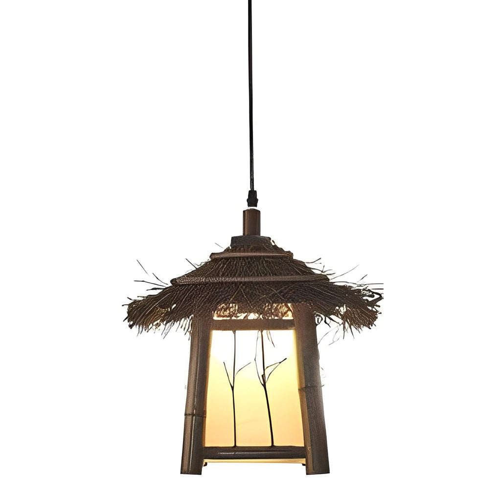 Wyne Branch Pattern Versatile Bamboo Outdoor Light