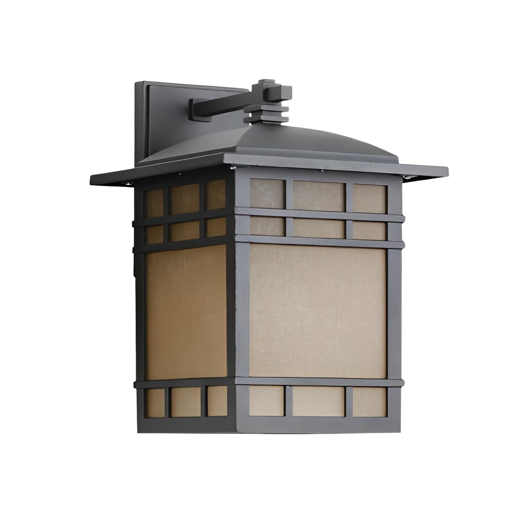 Dillon Square Retro Vintage Glass Outdoor Wall Lights