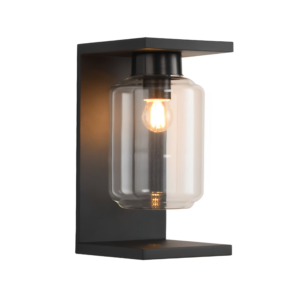 Serenay LED Modern Solar Glass Outdoor Wall Lights