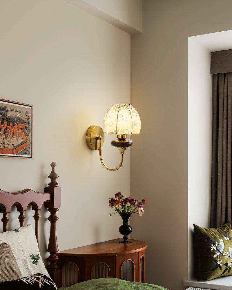 Zorvyn Floral Wall Sconce-Neutral Decor