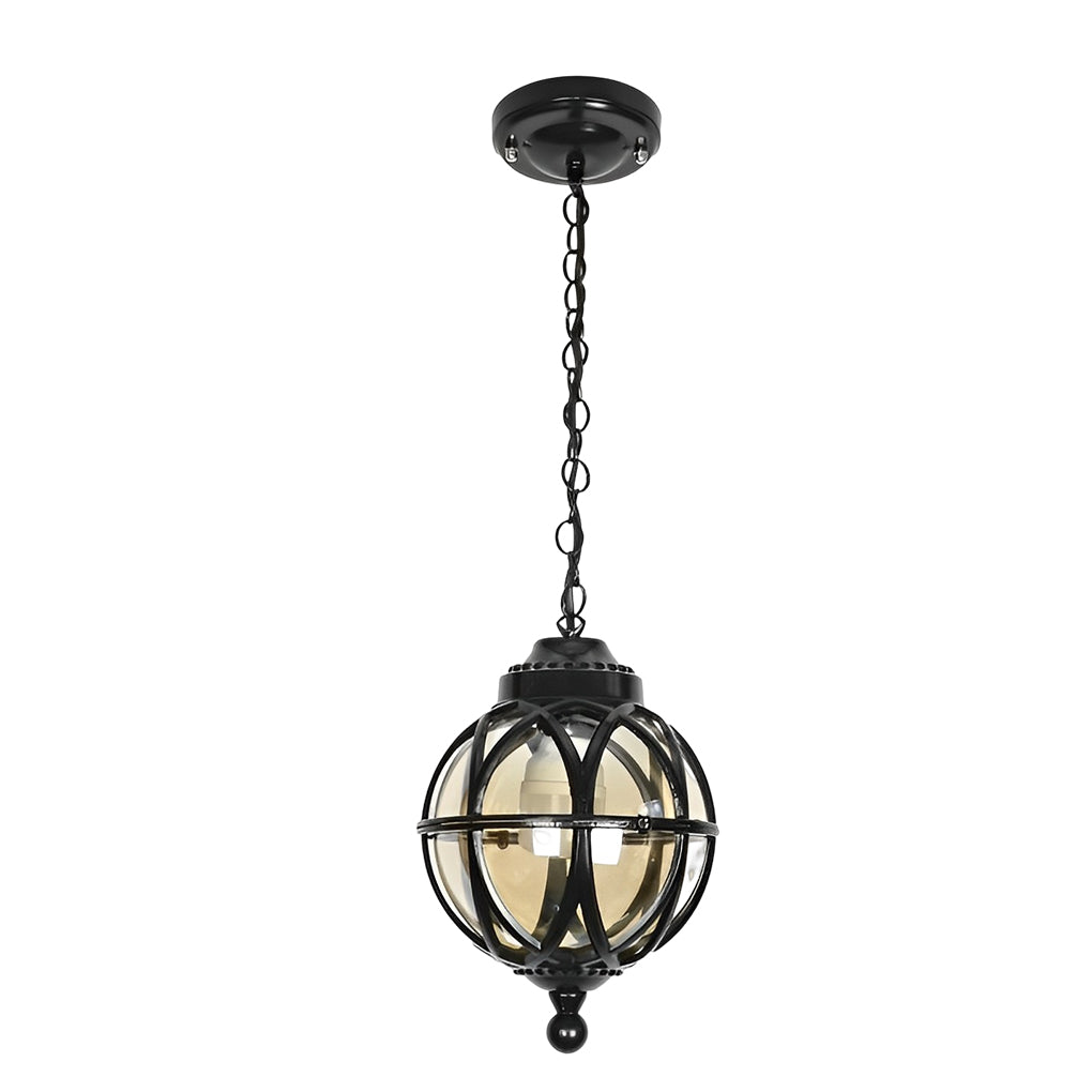 Beth Retro Ball Glass Outdoor Pendant Light