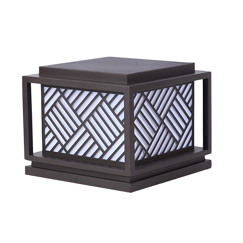 Fourth Square LED Modern Outdoor Caps Pillar Light