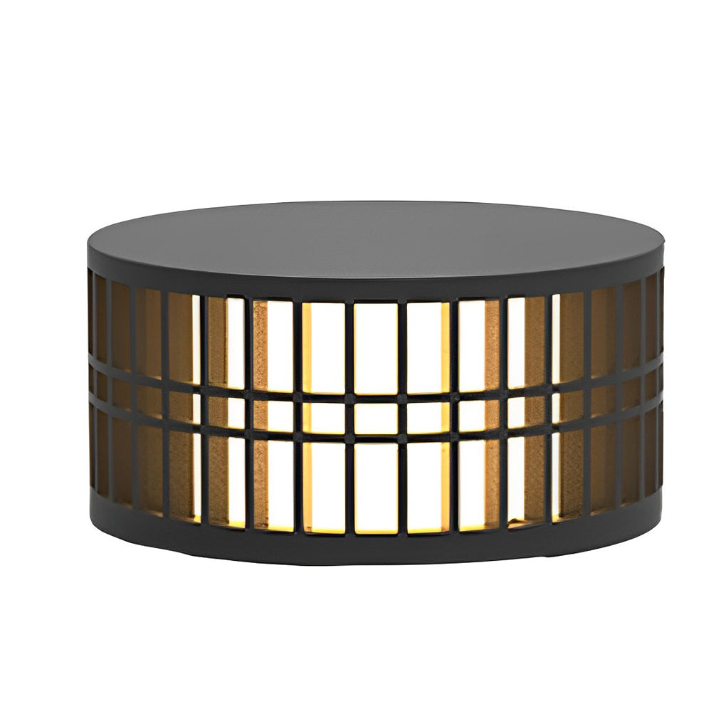 Shining Round Creative LED Modern Steel Outdoor Fence Post Lights