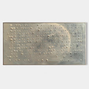 Wall Art Neutral Dotted Moon Canvas Painting - Neutralighting