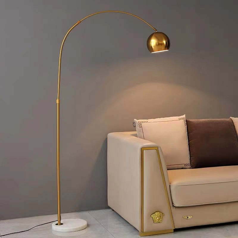 Mira Macaron Modern Fishing Arc Floor Lamp - Neutral Decor
