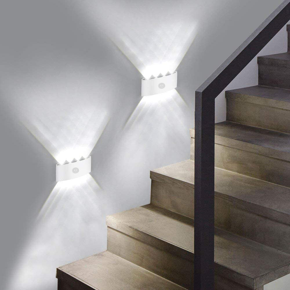 Ray Modern Simple Metal/Acrylic Fixtures Up And Down LED Light Wall Lamp, Black/White - Neutral Decor