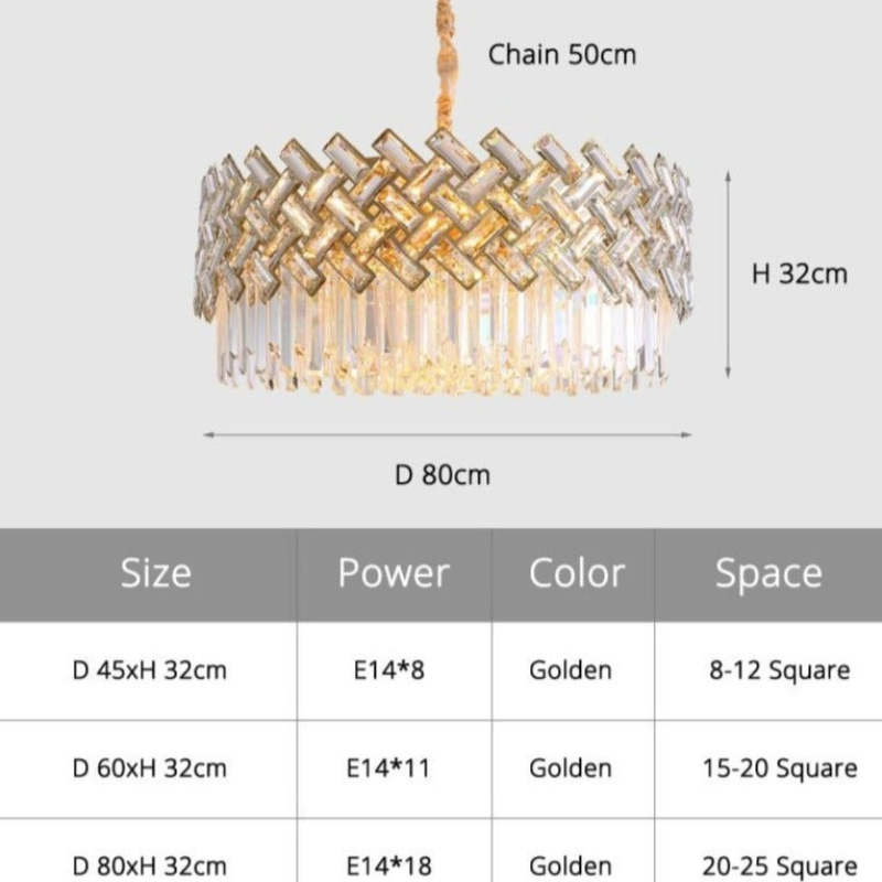 Kristy Luxury Gold Chandelier, Crystal & Metal - Neutral Decor
