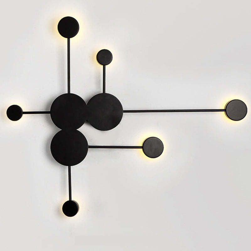 Arisha Modern Nordic Chessboard Metal Wall Lamp, Black - Neutral Decor