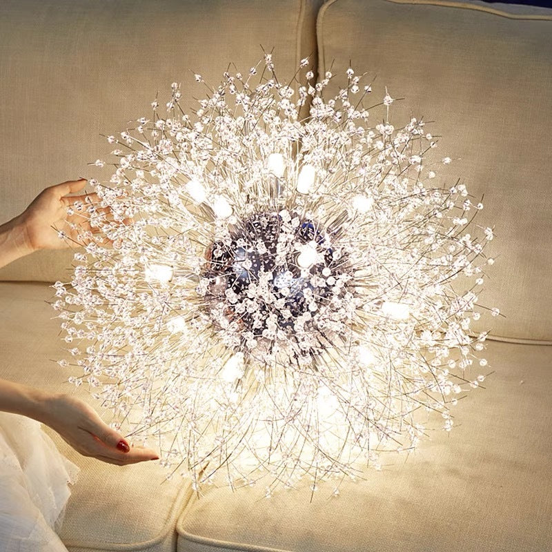 Arisha Elegant Dandelion Minimalist Luxury Pendant Light, Gold/Chorme - Neutral Decor