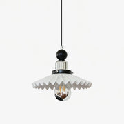 Pleated Petal Pendant Lamp-Neutral Decor
