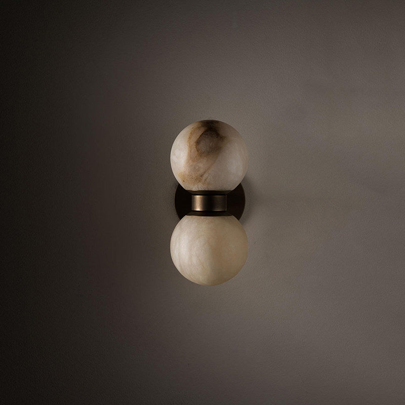 Alabaster Celestia Orb Wall Light-Neutral Decor