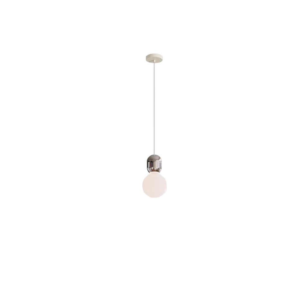 Valentina Modern Minimalist Glass/Metal Pendant Light Dining Room - Neutral Decor