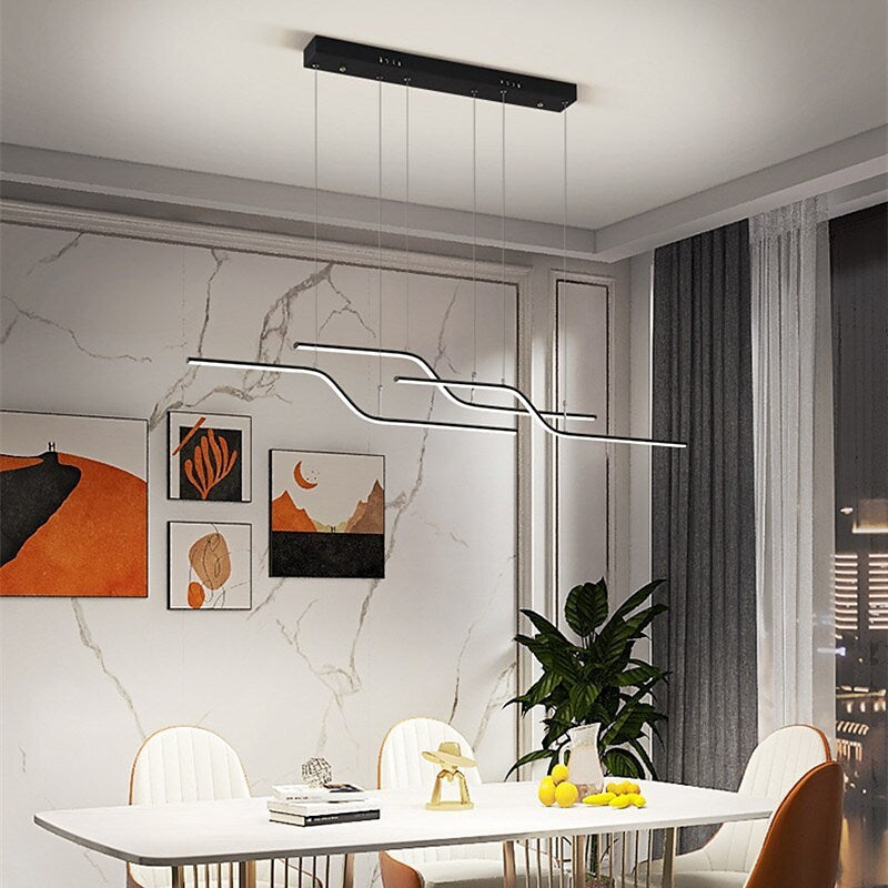 Arisha Minimalist Geometric Metal 3 Light Pendant Light, Dining Room - Neutral Decor