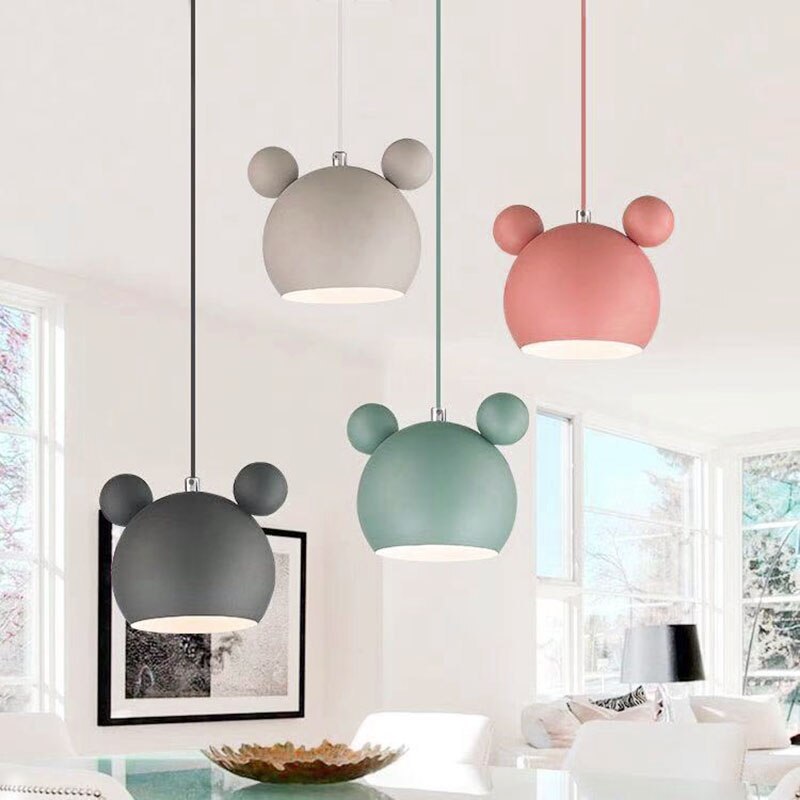Valentina Mouse Head Pendant Light, 5 Colour - Neutral Decor