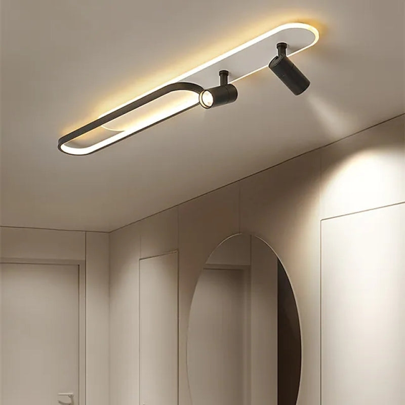 Aim Modern Ceiling Light Spotlight, Black/Gold - Neutral Decor