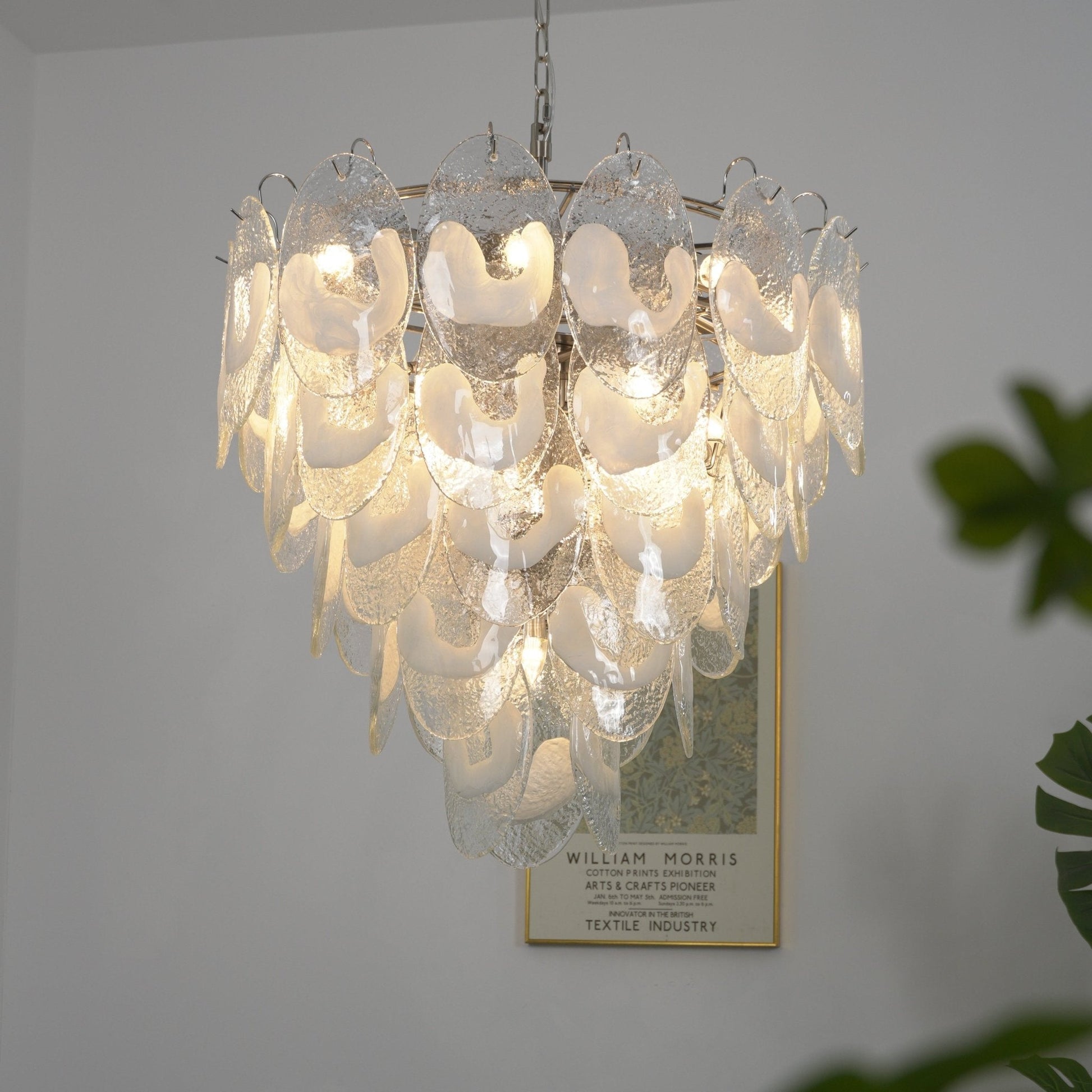 Jord Elegant Murano Glass Chandelier-Neutral Decor