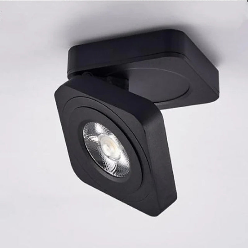 Arisha Modern Adjustable Square Ceiling Light Spotlight, Black/White - Neutral Decor