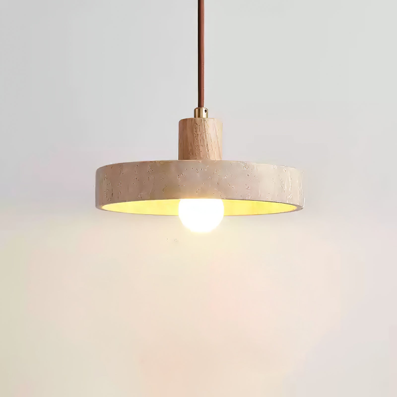 Evvynor Travertine Pendant Light-Neutral Decor