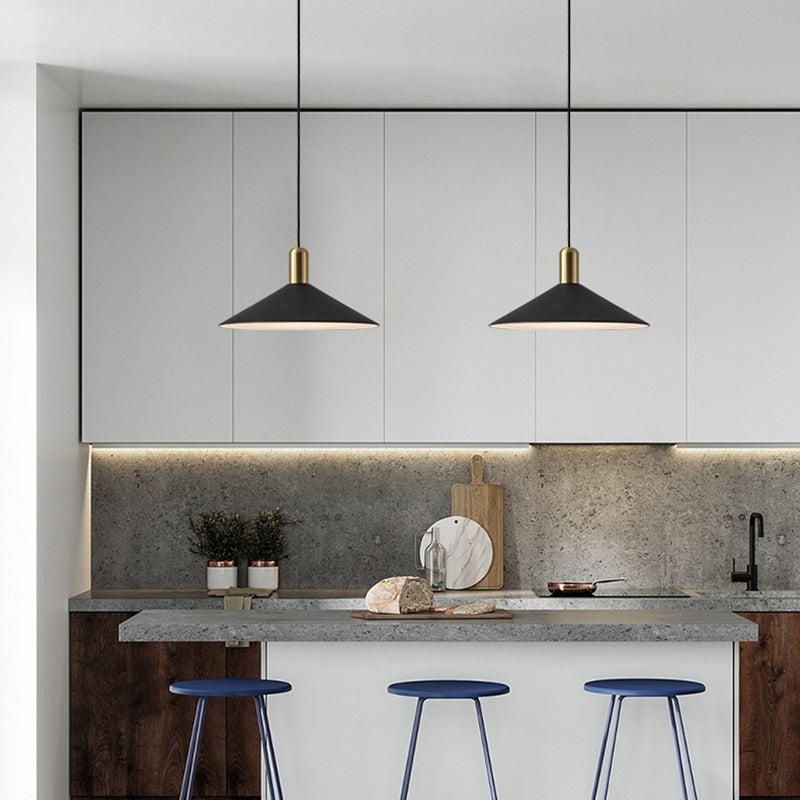 Aria Vintage Umbrella Monochrome Pendant Light - Neutral Decor
