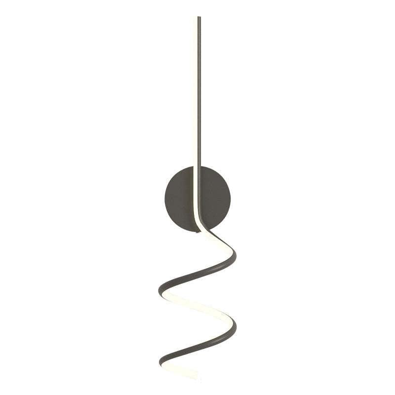 Arisha Modern LED Art Interior Wall Light Spiral, Black & White - Neutral Decor