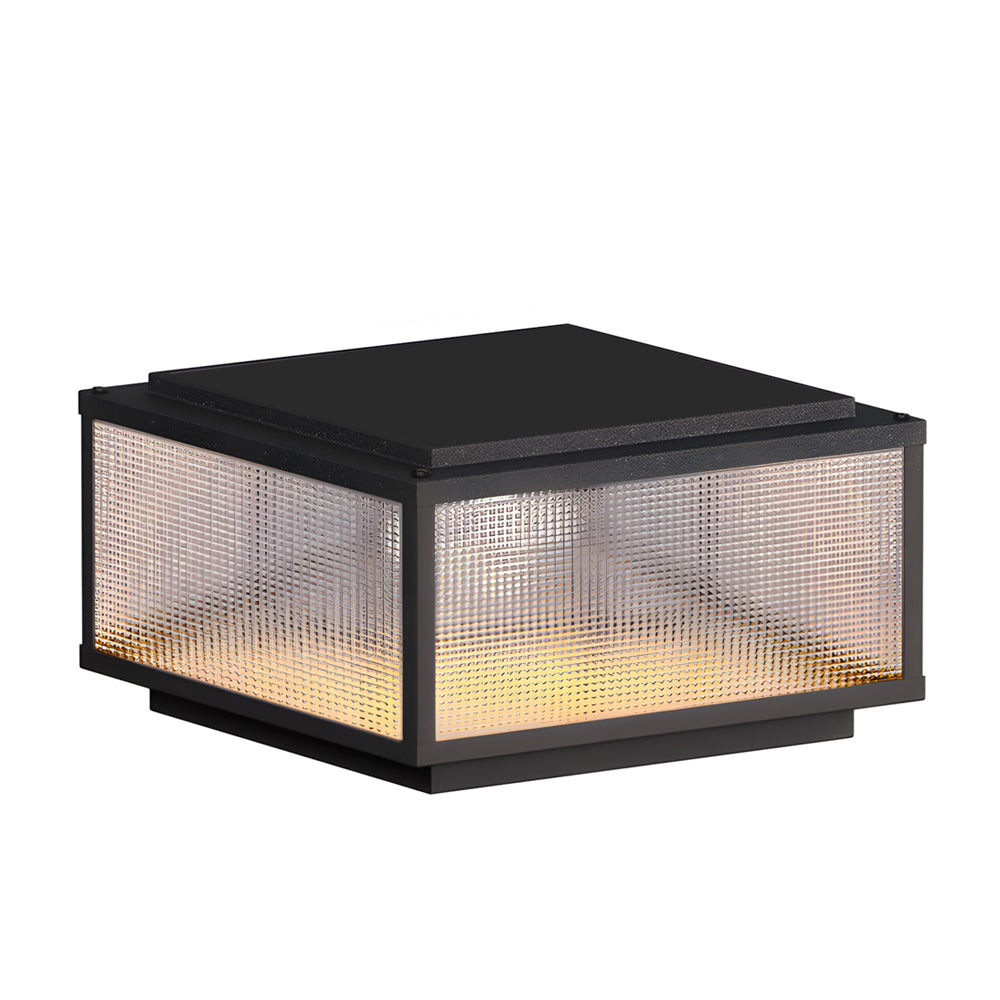 Fox Square Cast Outdoor Pillar Light Fixtures