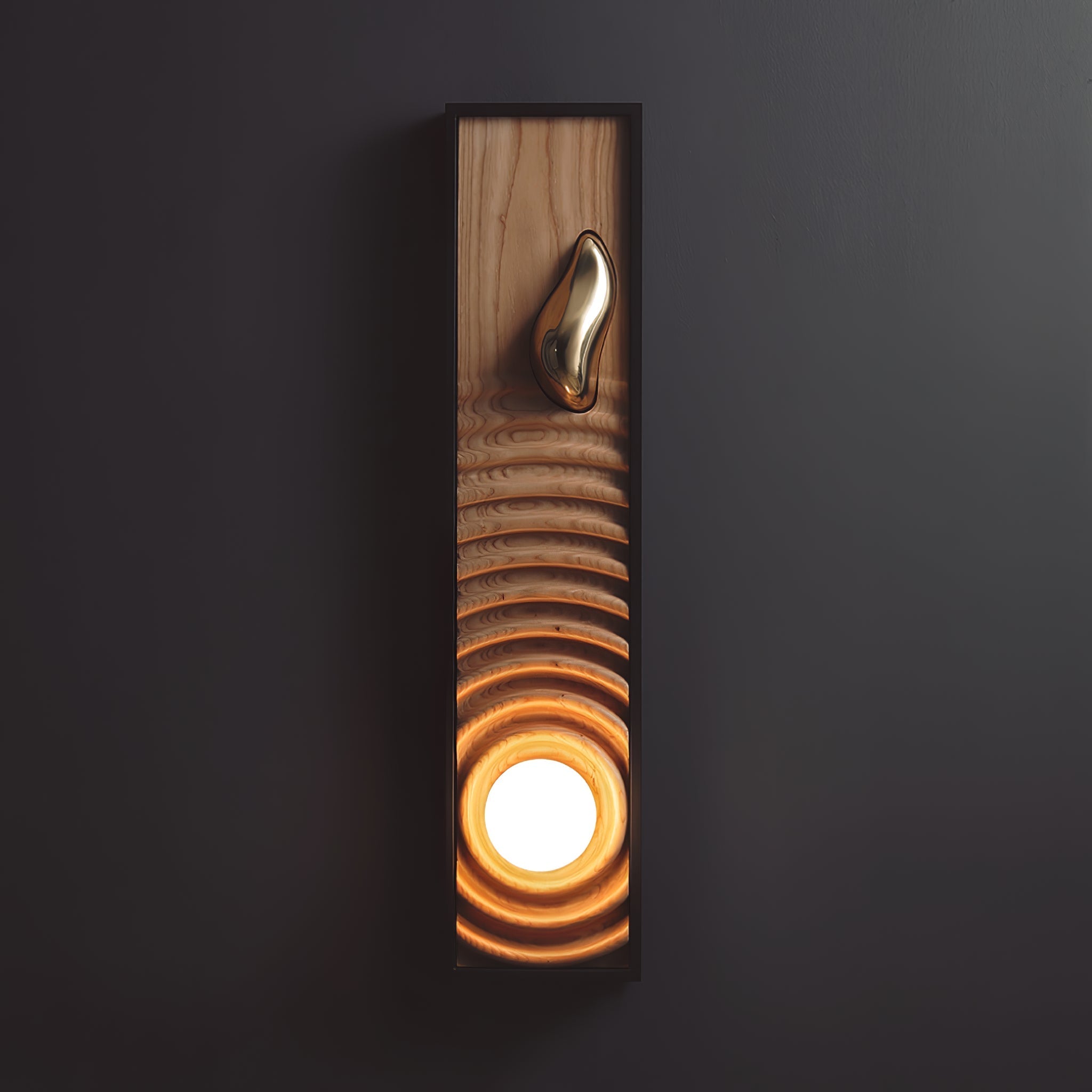 Caleb Vintage Wood Wall Lamp-Neutral Decor