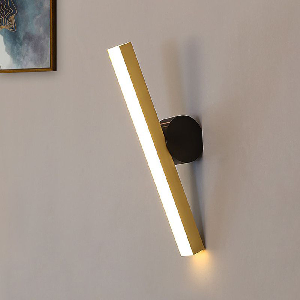 Arisha Modern Geometric Metal Wall Lamp, Black & Gold, Bedroom - Neutral Decor