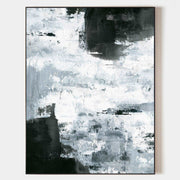 Abstract Black And White Oil Painting ABAV09 - Neutralighting