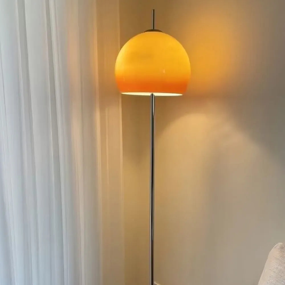Mira Sunset Dome Glass Floor Lamp - Neutral Decor