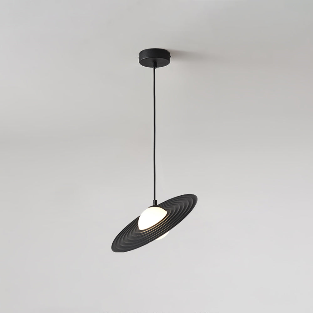 Arisha Minimalist Star Ring Pendant Light,Black/White - Neutral Decor