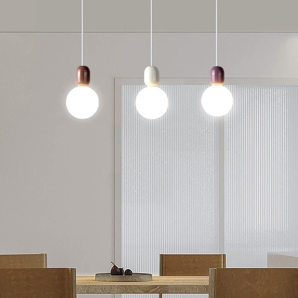 Valentina Modern Minimalist Glass/Metal Pendant Light Dining Room - Neutral Decor
