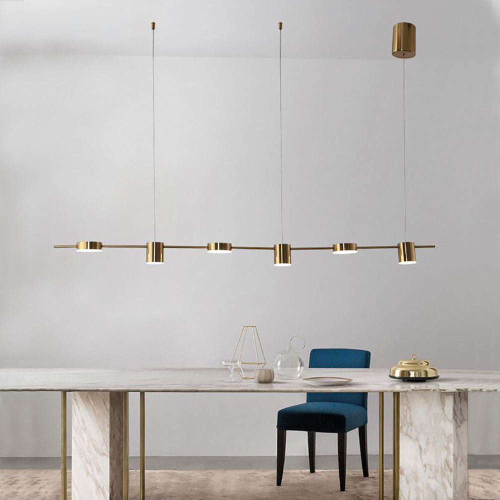 Arisha Minimalist Multi Metal Pendant Light, Black/Gold - Neutral Decor