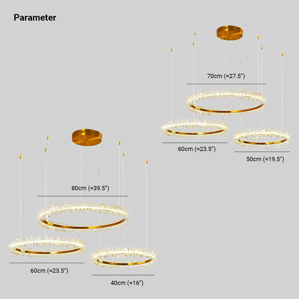 Kristy Luxury Circular Crystal Tassel Pendant Light - Neutral Decor