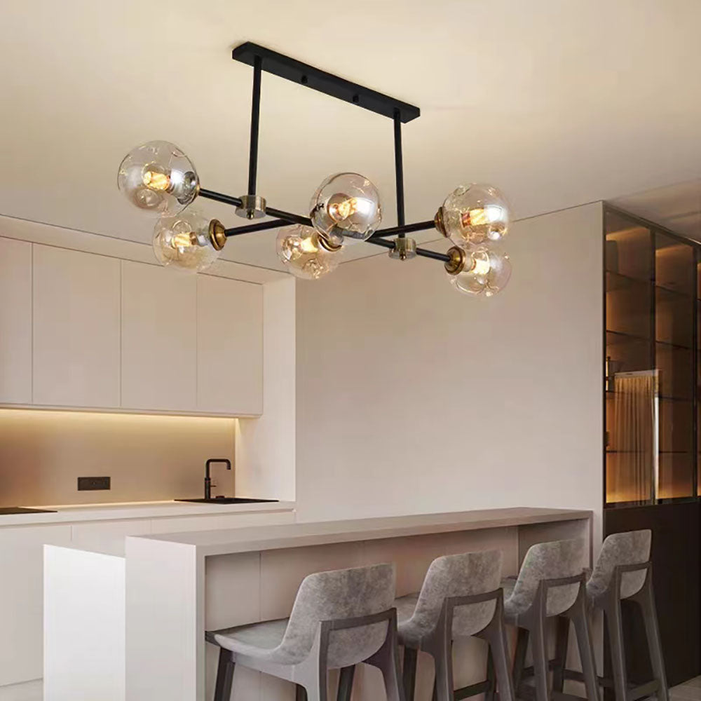 Valentina Decorative LED Glass Bubble Pendant Light, Amber - Neutral Decor