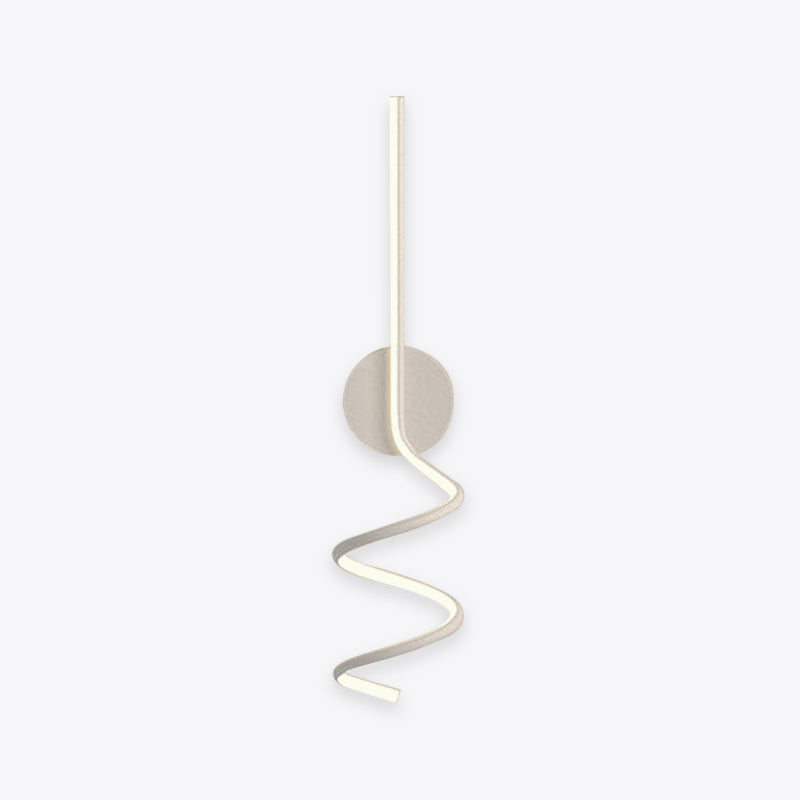 Arisha Modern LED Art Interior Wall Light Spiral, Black & White - Neutral Decor