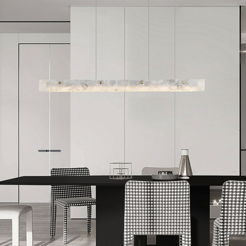 Arisha Modern LED Pendant Light White Marble Dining Room/Bar - Neutral Decor