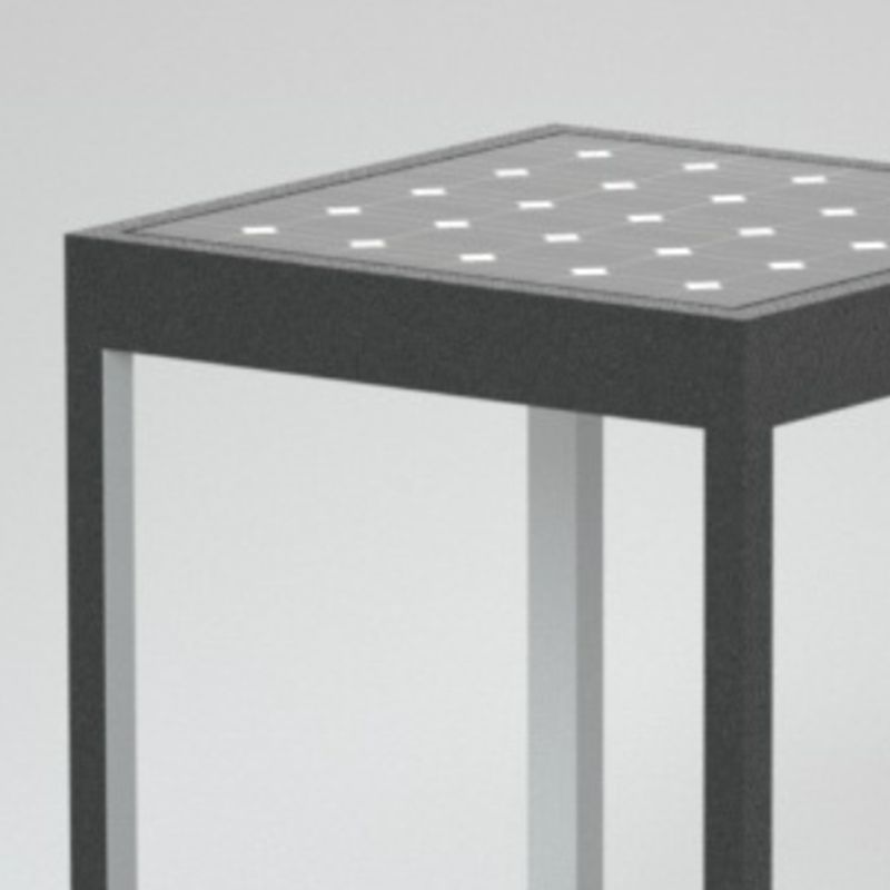 Ray Modern Rectangular Metal LED Outdoor Light Post - Neutral Decor