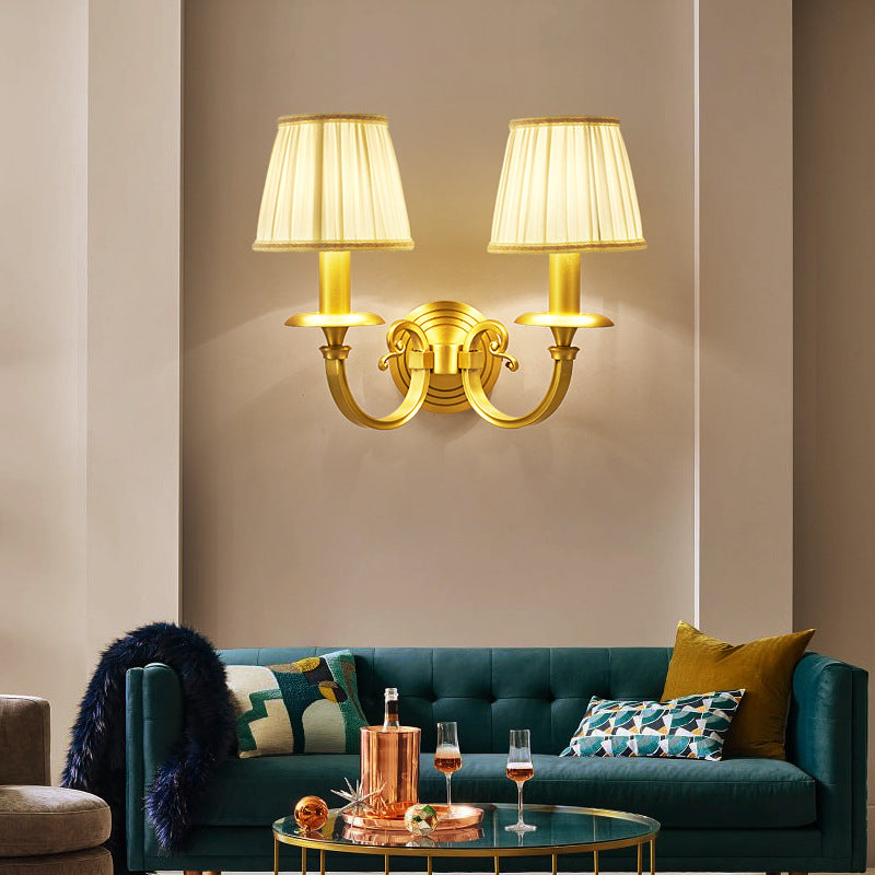 Alessio Decorative Indoor Wall Lamp Metal Fabric Living Room Bedroom - Neutral Decor