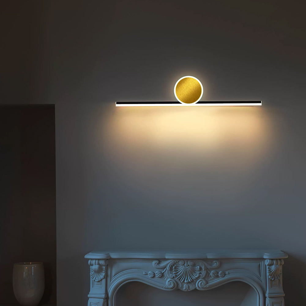 Arisha Modern Simple Circular Line Gold Acrylic Wall Lamp - Neutral Decor