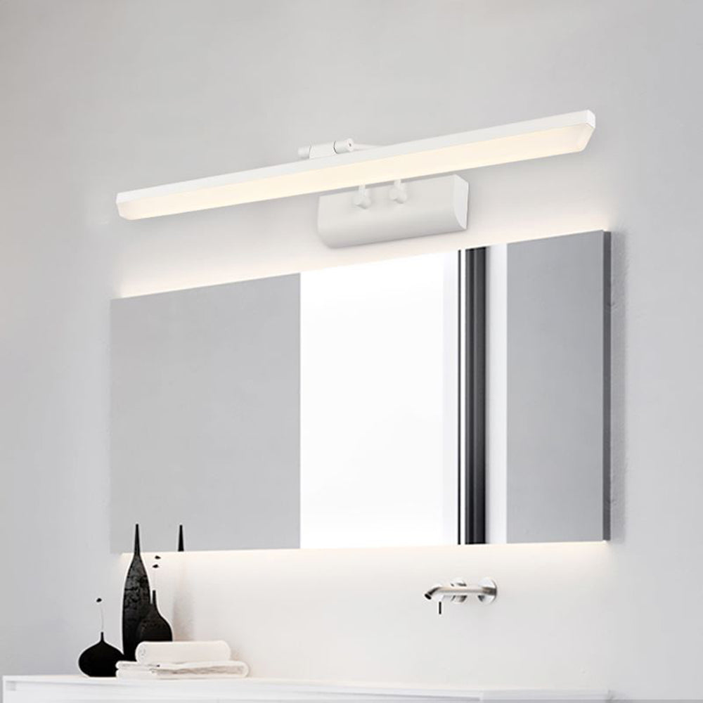 Arisha Minimalist Rectangular Metal/Acrylic Wall Lamp, Black/White - Neutral Decor
