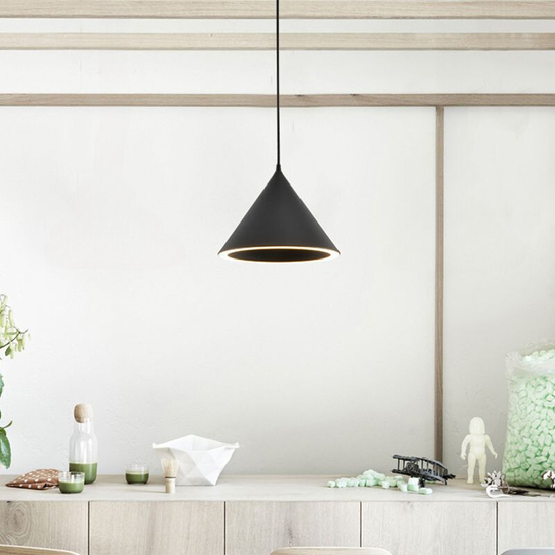 Aria Funnel-Shape Colourful LED Pendant Light - Neutral Decor