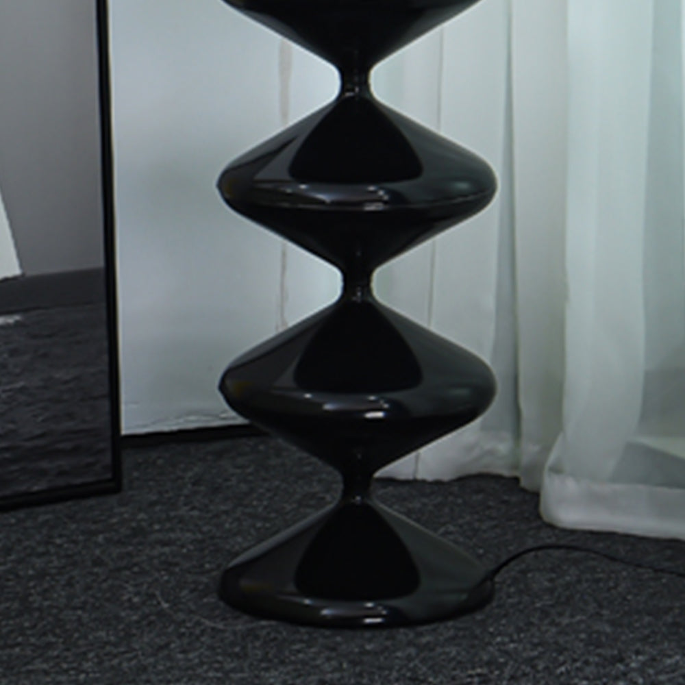 Salgado Bauhaus Gourd Floor Lamp, Black/White - Neutral Decor