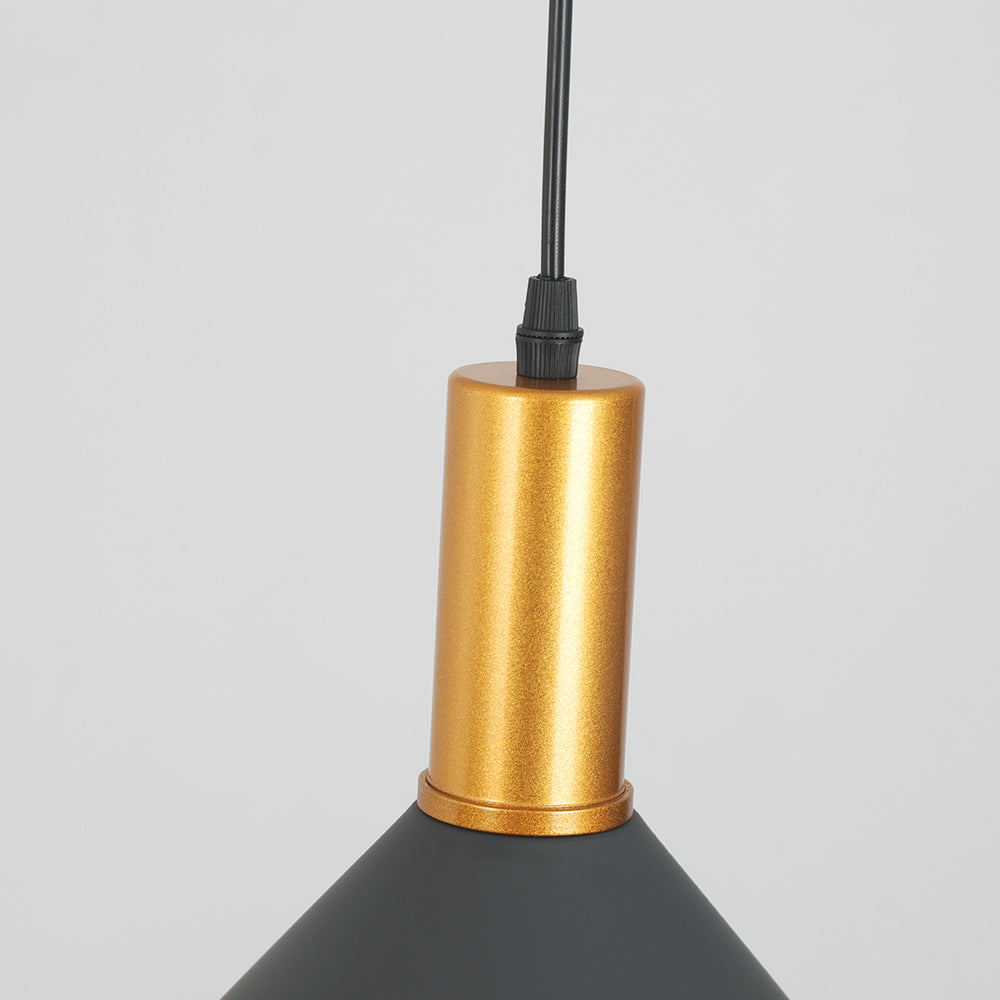 Arisha Modern Minimalist Conic Industrial Cluster Pendant Light, Blue, Metal - Neutral Decor